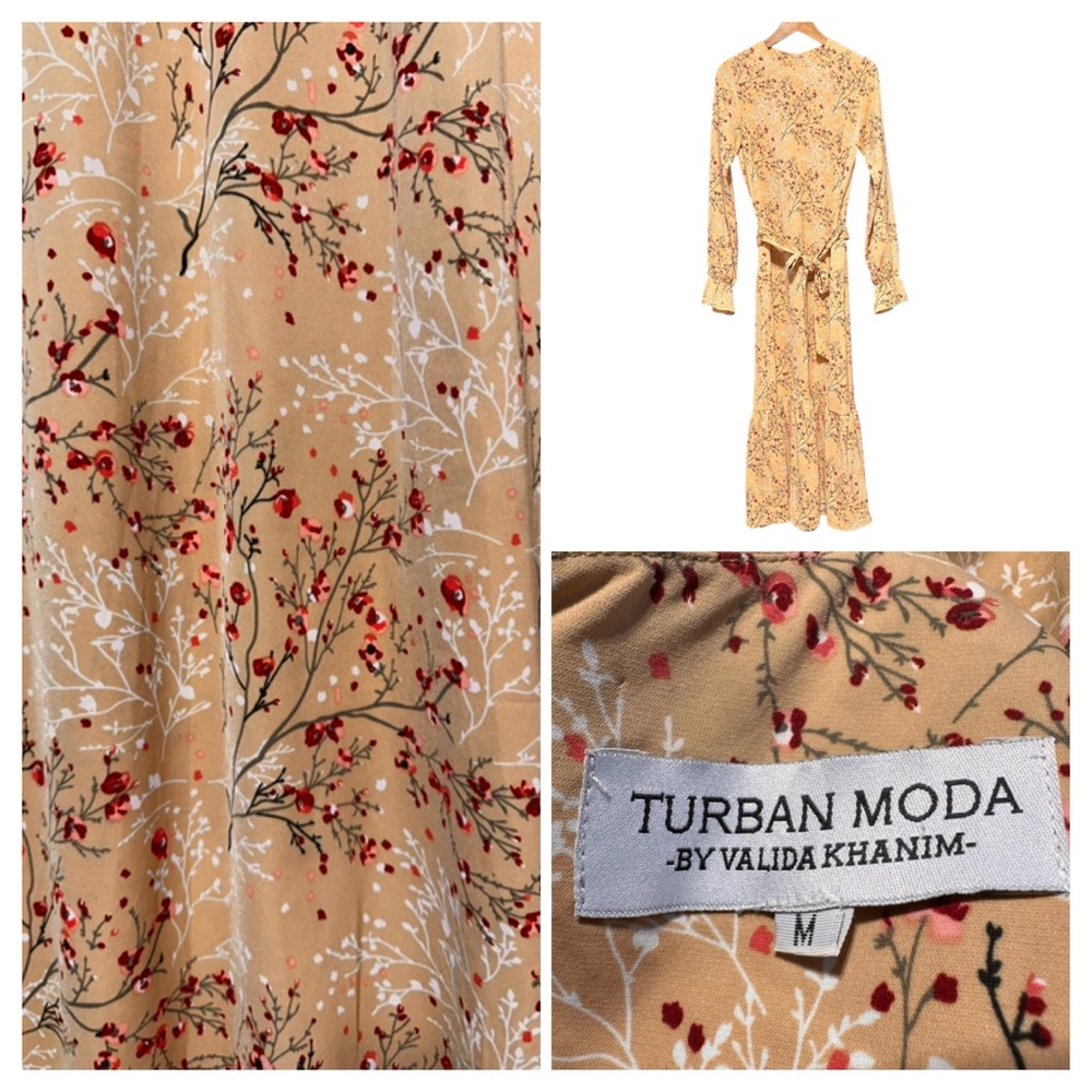 TURBAN MODA Floral Prairie Dress Cottagecore Modest Poetcore Boho